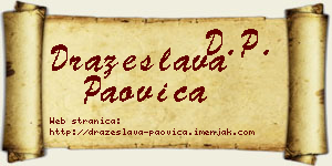Dražeslava Paovica vizit kartica